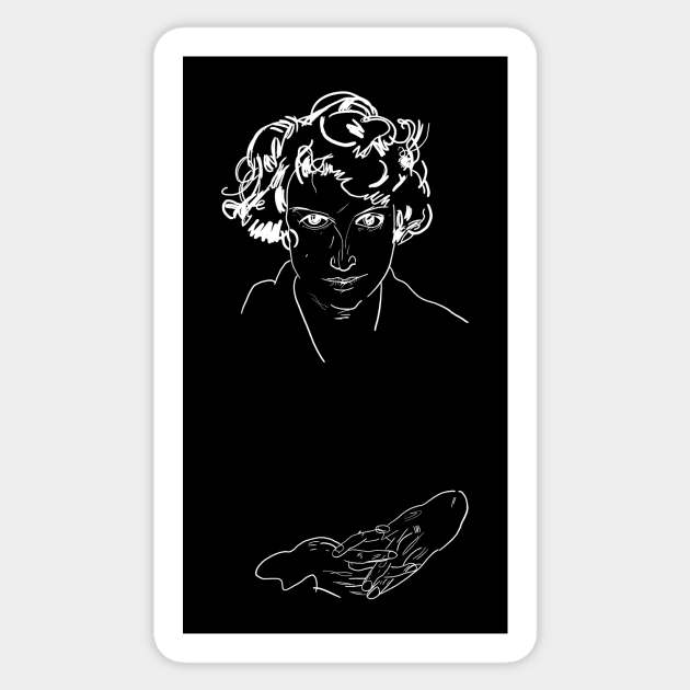 Egon Schiele Sticker by Antho